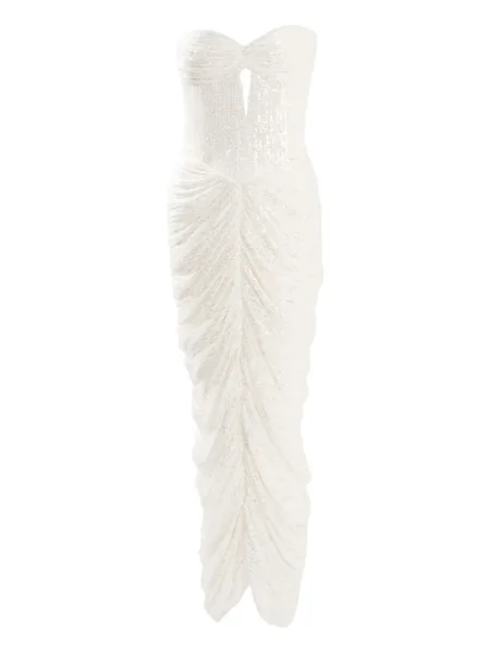 Rochie midi Ana Radu cu paiete alb