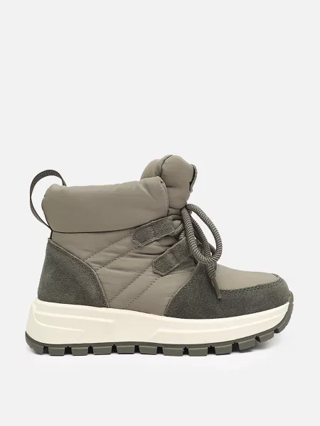 Замшевые дутики Yuki хаки