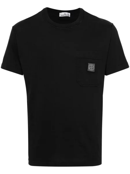 Tricou Stone Island cu strasuri negru