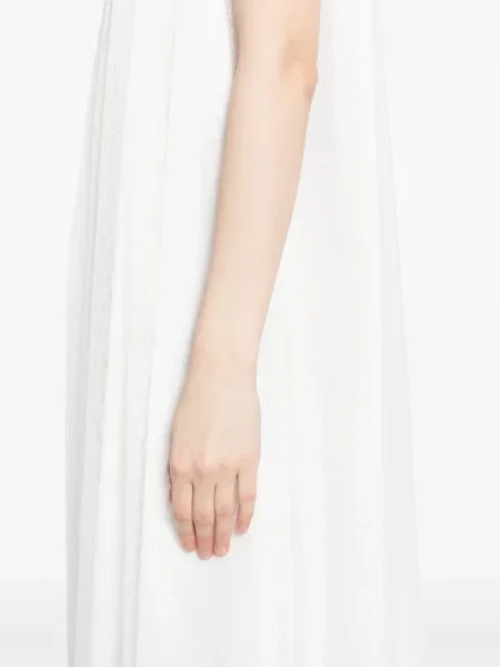 Rochie Shatha Essa cu crăpătură de costum alb