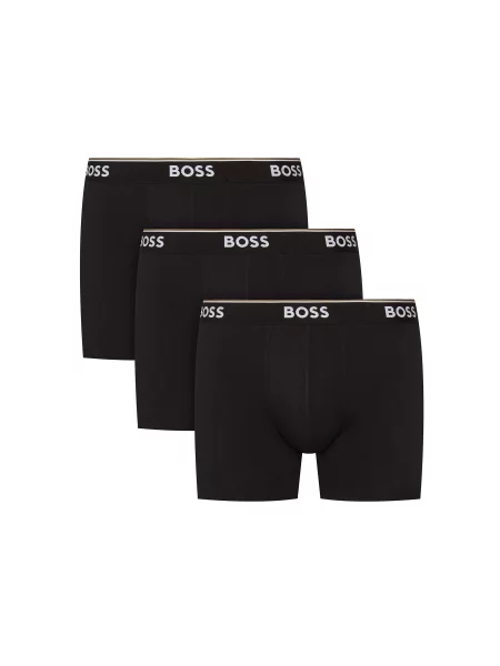 BOSS Boxer trumpikės / balta juoda
