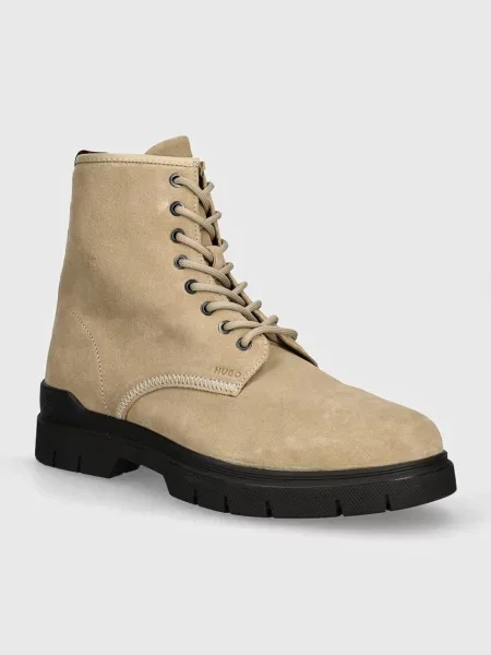 HUGO pantofi de piele intoarsa Ryan barbati bej