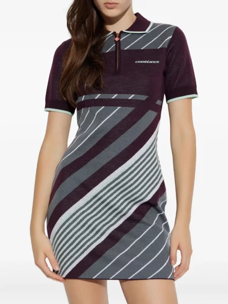 Rochie Casablanca cu dungi de costum gri