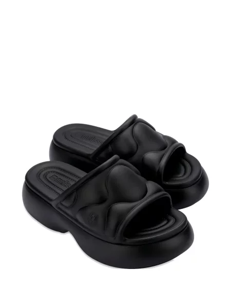 Papuci Melissa cu platformă negru