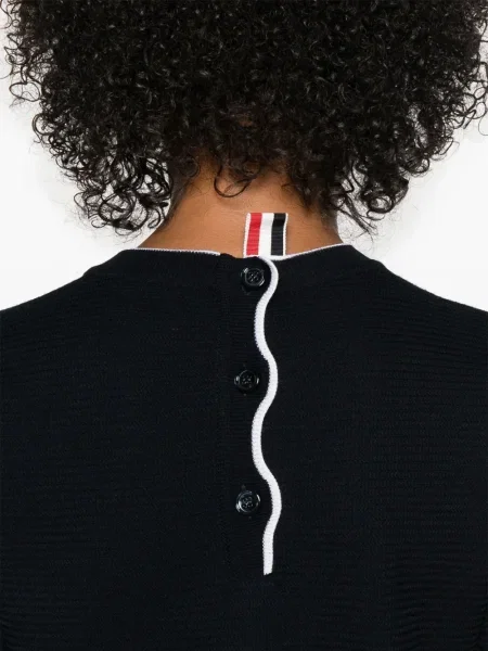 Tricou Thom Browne de lână albastru