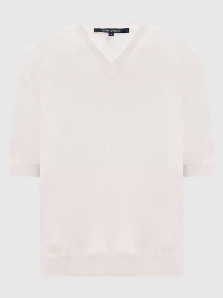 Футболка MEMO кольору айворі з вовни Sofie D`hoore бежева