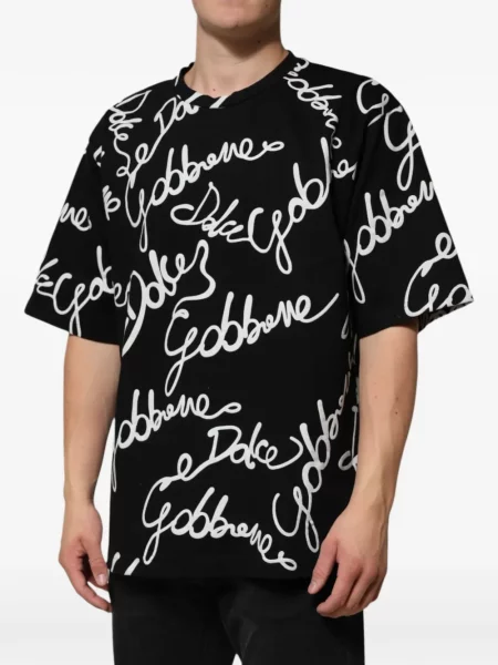 Tricou Dolce & Gabbana cu imagine negru