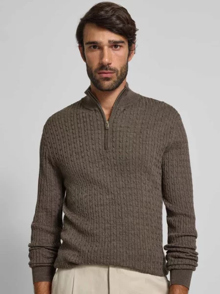 Sweter z dzianiny z kołnierzem model ‘mason’ Matinique