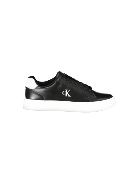 Sneakersy Calvin Klein Jeans skórzane klasyczne czarne