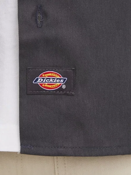 Рубашка Dickies мужская regular классический воротник серый