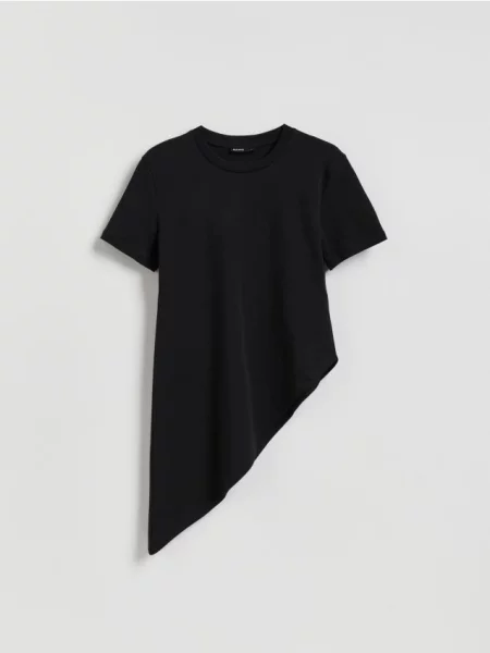 Reserved Tricou Asimetric negru