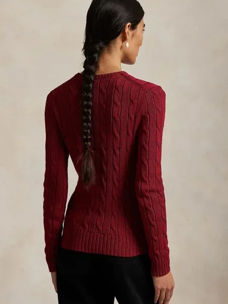 Polo Ralph Lauren pulover din pentru femei roșu