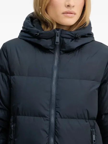 Palton Armani Exchange cu glugă albastru
