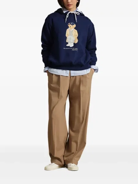 Slip de baie Polo Ralph Lauren alergare cu cordon cu imagine alb