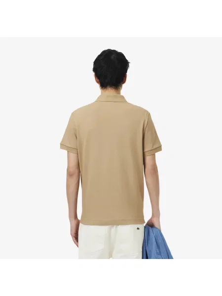 Lacoste Koszulka Polo Paris Stretch Piqué Regular Fit beżowa