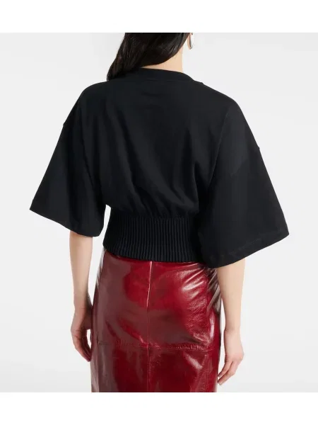 Top Sportmax din jerseu negru