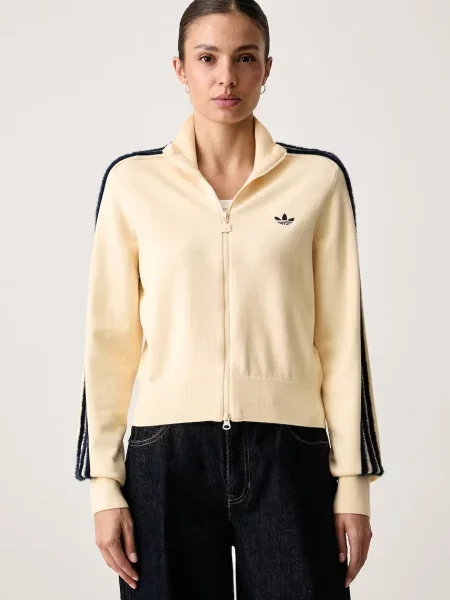 Adidas Originals cardigan pentru femei cu vâscoză Knitted Firebird galben