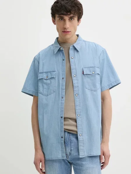 Levi's koszula relaxed z kołnierzykiem klasycznym niebieski