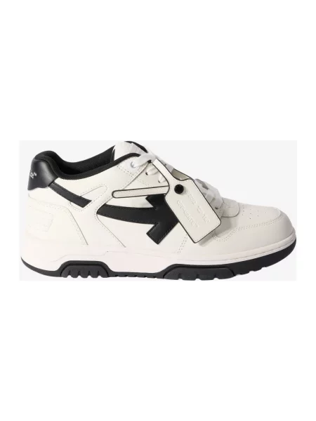 Sneakersy Off-white skórzane biznesowe białe
