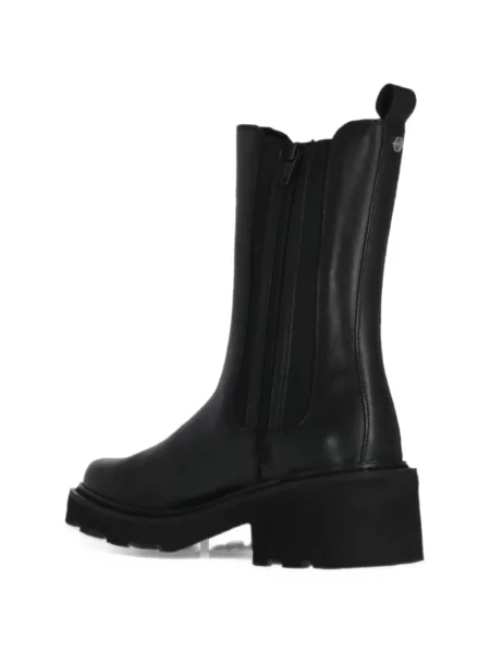Botine Cult din piele cu autograf negru