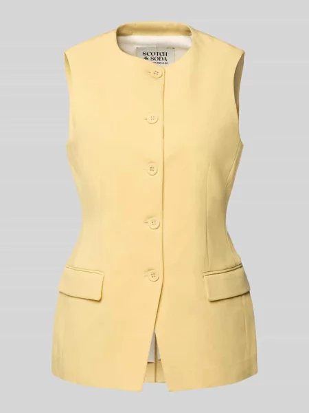 Kamizelka z mieszanki lyocellu i bawełny z z patką Scotch & Soda