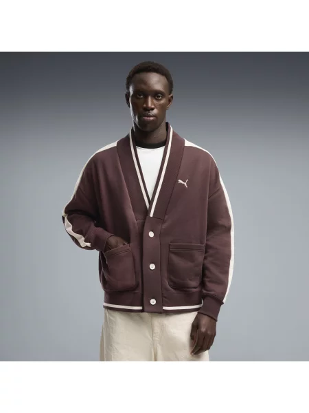 PUMA Kardigan unisex o kroju oversize Wardrobe Essentials Akcesoria XL brązowy