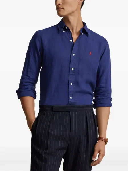 Matlasat tricou polo Polo Ralph Lauren cu decolteu rotund cu autograf roșu