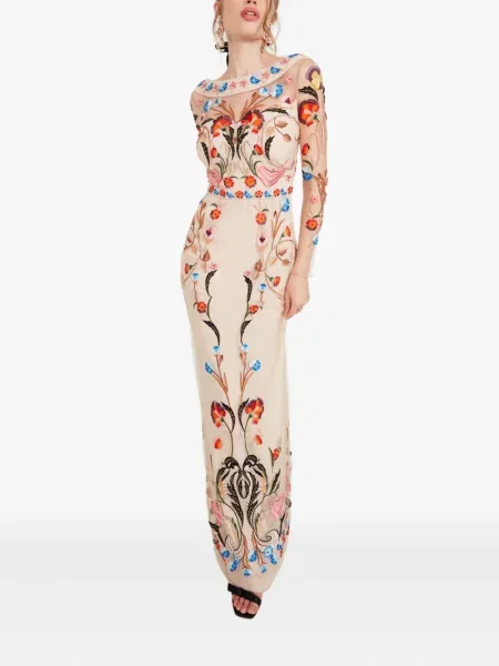 Дълго костюм макси рокля Temperley London на цветя