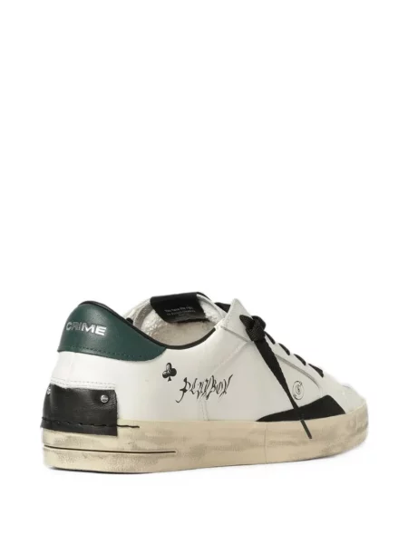 Sneakerși Crime London din piele alb