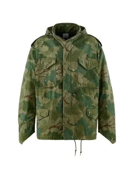 Geacă Takashi Murakami cu imagine cu model camuflaj verde
