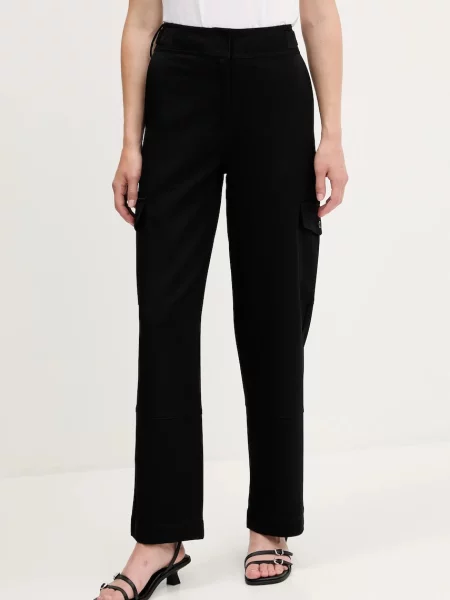 Desigual pantaloni SAGUN fason cargo high waist negru