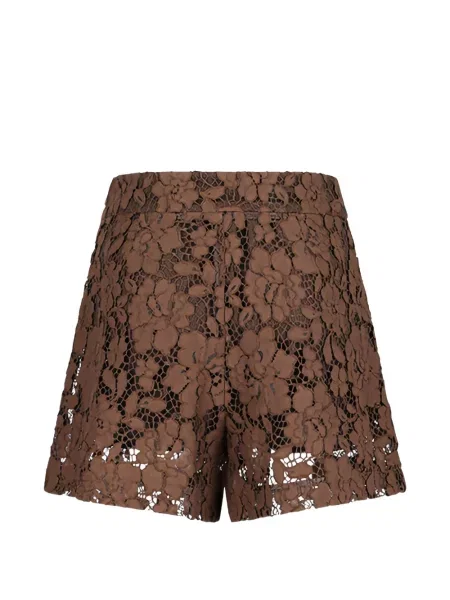 Szorty Federica Tosi koronkowe brązowe