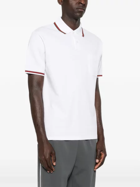 Gulerat tricou polo Gucci cu dungi alb