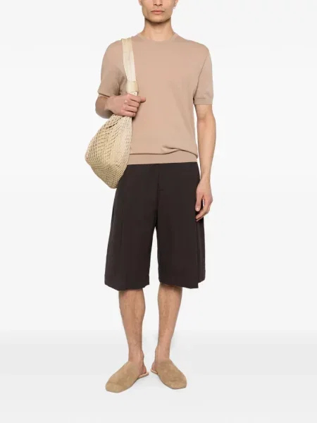 Tricou Malo tricotate cu decolteu rotund