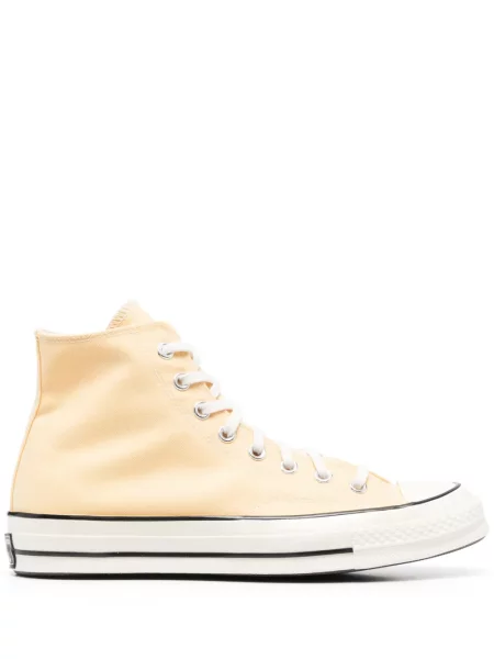 Sneakerși Converse cu șireturi din dantelă galben