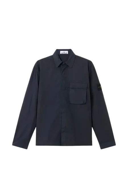 Geacă Stone Island cu strasuri cu buzunare aplicate albastru
