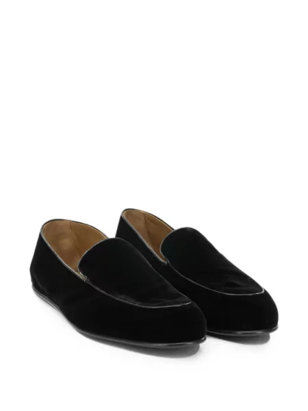 Pantofi loafer Tom Ford de catifea negru