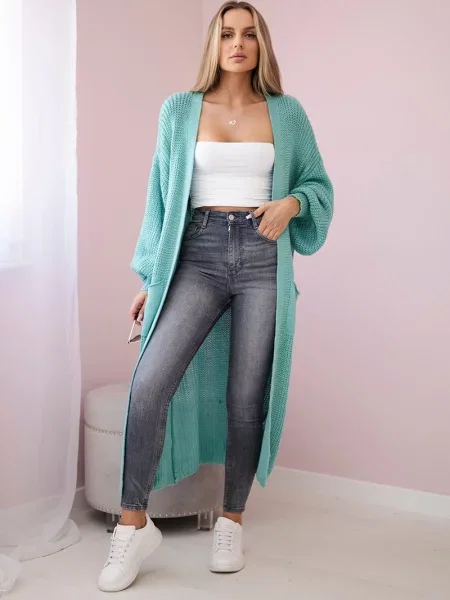 Lung cardigan Kesi Włoski verde