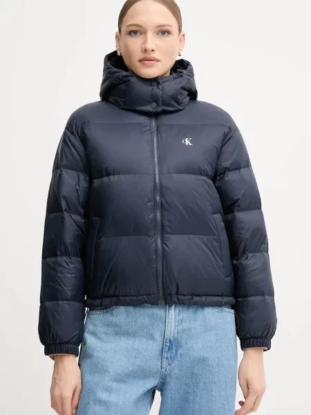 Calvin Klein Jeans kurtka puchowa zimowa oversize granatowy
