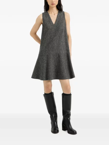 Rochie mini Brunello Cucinelli de lână gri