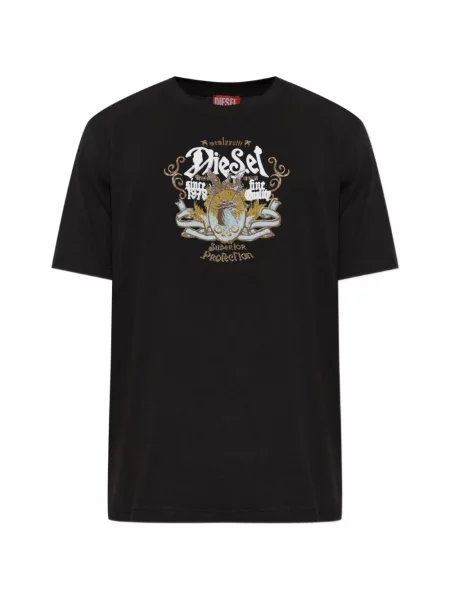 Tricou Diesel cu imagine negru