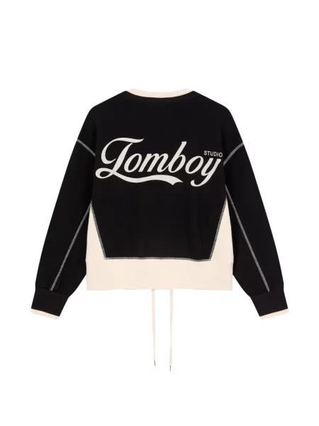Pulover Tomboy cu cordon negru