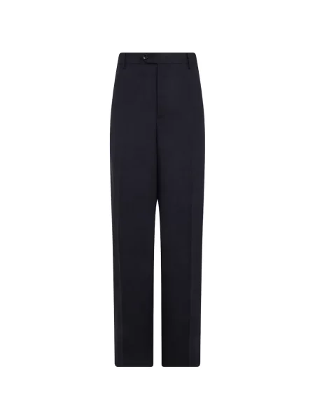 Pantaloni Paul Smith de lână cu dungi albastru