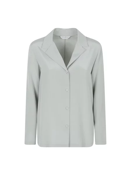 Lniana marynarka Max Mara zielona
