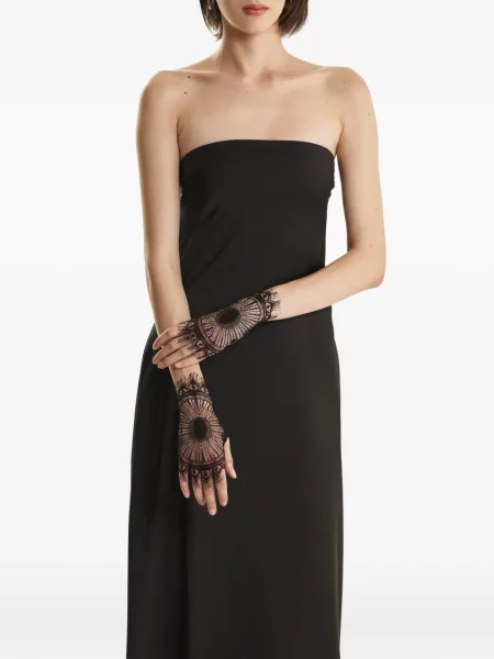 Rukavice 2310 Studio na rese s čipkom crna