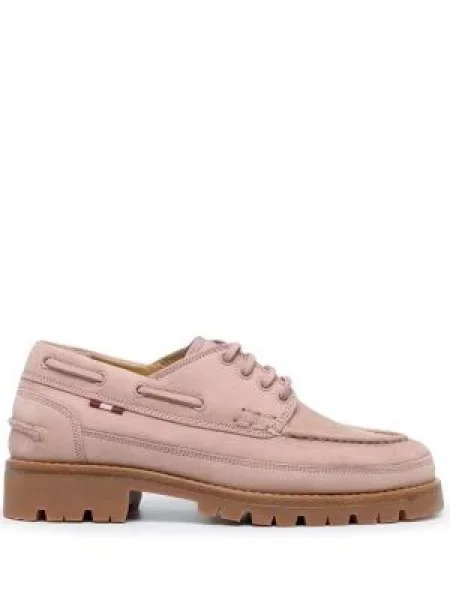 Mocasini Bally din piele roz