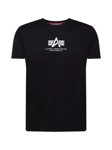Pánske tričko Alpha Industries Basic Mid Logo čierne