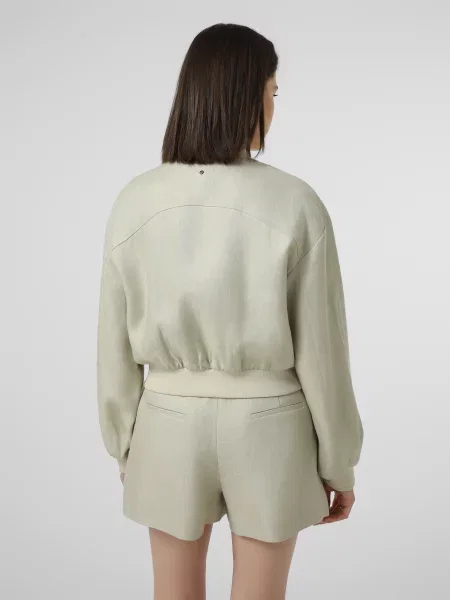 Лляний Бомбер Armani Exchange сірий