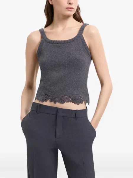 Top Elie Saab tricotate gri