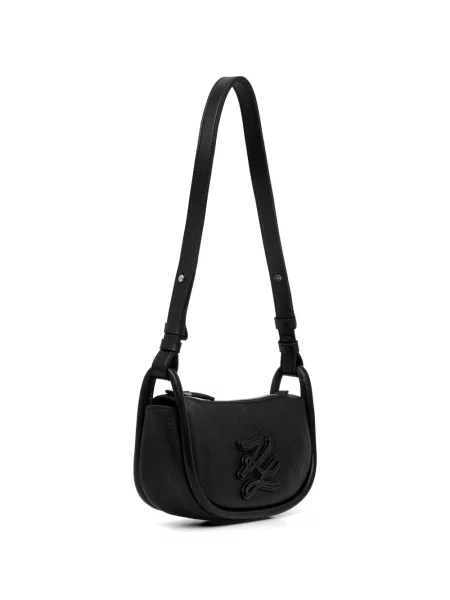 Geanta crossbody Karl Lagerfeld cu autograf negru